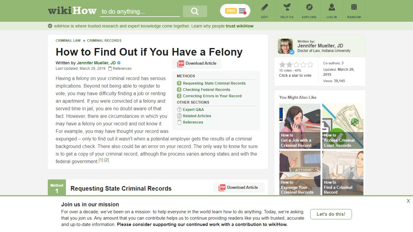 3 Ways to Find Out if You Have a Felony - wikiHow